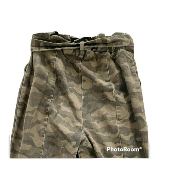 Tularosa Klein Camo High Waisted Paper Bag Waist Pants Snap Front REVOLVE Sz XS - Picture 9 of 10